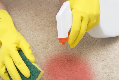 Professional curtain cleaning in a Chessington living room