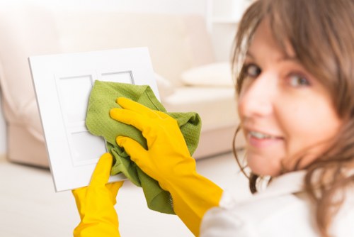 Professional Chessington carpet cleaners treating high-traffic flooring areas
